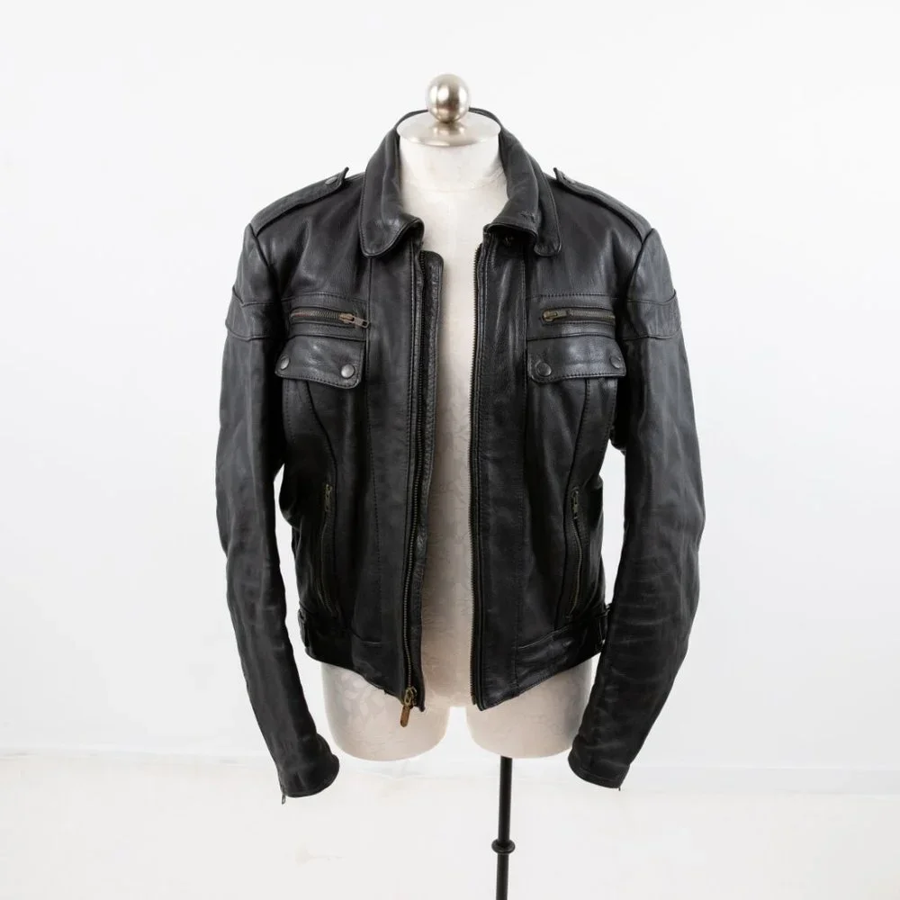 Vintage Harley Davidson Leather Biker Jacket Black - Picture 4 of 14